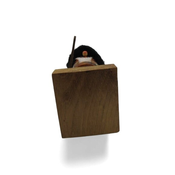 Wooden Nutcracker SOLDIER FIGURINE with Moving Arms and Mouth Germany Vintage 11 - Picture 9 of 11